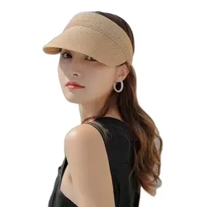 Женская летняя шляпа от солнца, складная шляпа с хвостиком, Женская дорожная шляпа для взрослых, пляжные шляпы для женщин
