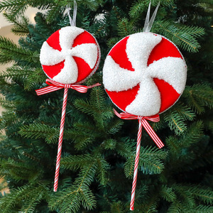 LINGKAI Red White Striped Foam <b>Candy</b> <b>Cane</b> <b>Christmas</b> Ornaments Lollipop Hanging Pendants for Xmas Tree Decor - Product Image 2