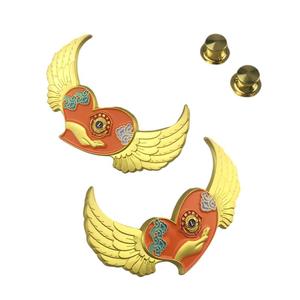 Antique Custom Design Metal Security Pilot <strong>Wings</strong> Pin Badges Wholesale Uniform Shoulder Die Cast Gold Plating Your Own Logo