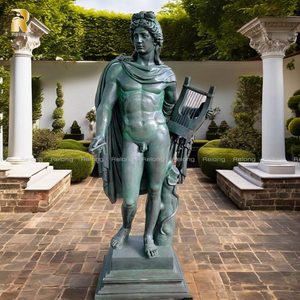 Estatua de escultura de Apolo de <span class=keywords><strong>Dios</strong></span> griego de bronce de diseño clásico de tamaño real para decoración de jardín - Product Image 1