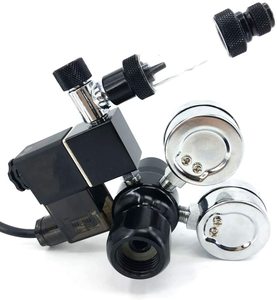 Regulador de CO2 de acuario con pantalla de doble calibre con válvula de retención rosca CGA320 y regulador de presión de solenoide de 110V para pecera - Product Image 2