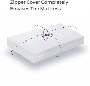 <span class=keywords><strong>Housse</strong></span> de <span class=keywords><strong>matelas</strong></span> imperméable, douce et silencieuse, en jersey de polyester tricoté, avec fermeture éclair, couverture <span class=keywords><strong>intégrale</strong></span> pour la maison - Product Image 4