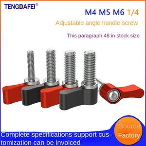 <span class=keywords><strong>Poignée</strong></span> <span class=keywords><strong>à</strong></span> bouton en forme <span class=keywords><strong>de</strong></span> T verrouillant l'équipement photographique en aluminium <span class=keywords><strong>à</strong></span> filetage fin <span class=keywords><strong>de</strong></span> 1/4 pouces M4M5M6 réglable 1/4 Pan-Tilt main métrique - Product Image 4