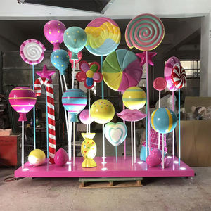 Decorazioni a tema caramelle in fibra di vetro porta oggetti di scena per decorazione di caramelle - Product Image 3