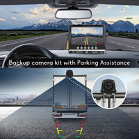 Caméra de recul sans fil étanche à grand angle de 90 à 120 degrés | Kit de surveillance de vision nocturne AHD 1080P pour bus, camion, camping-car, marche arrière