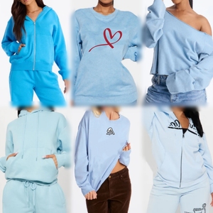 Mixed Ladies Sweatshirts & Hoodies Wholesale <b>Bundle</b> Stock Lot Assorted Random Style Casual Cotton Tops Bulk - Product Image 1