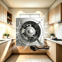 Ventilateur axial portable monophasé avec poignée, pour sous-sol, garage, petit atelier, souffleur de ventilation, ventilateur d'évacuation industriel