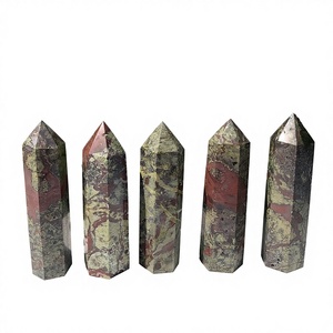 Obelisco de Ágata Natural Pulida con Diseño de Torre de Sangre de Dragón, Cristal de Gema, Varita de Punta, para el Hogar, Sanación, Amor, Feng Shui, Personalizado, Venta al por Mayor - Product Image 3