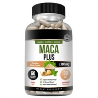 Capsules OEM Maca Plus 1505mg avec extrait de poivre noir pour l'énergie, la vitalité et le bien-être des hommes et des femmes