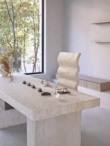 Panneau de pierre de travertin 3D Dalles de placage flexibles Poudre de pierre naturelle pressée pour l'intérieur Extérieur Maison Hôtels Écoles - Product Image 3