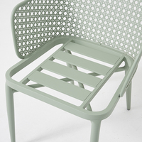 Chaise de café en aluminium pour terrasse extérieure, chaise de loisirs moderne et élégante pour café, restaurant, cour, jardin