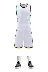 Maillots de basket-ball unisexes légers, imprimés avec logo personnalisé, 100% polyester, doux, respirants, anti-humidité, séchage rapide - Product Image 2
