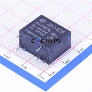 JZC-32F/024-ZS3(555) Power Relay Through hole,10.2x18.4mm Relay 24V 1 Changeover: 1C (SPDT-Changeover)::: 5 3A-30VDC/3A-250VAC - Product Image 1