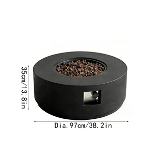 Brasero de Gas Natural para Exteriores, 50000 BTU, Material MGO Ecológico, Perlas de Vidrio para Decoración de Jardín, Camping y Fiestas - Product Image 2