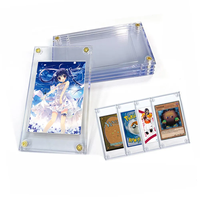 Étui de protection et de présentation en acrylique personnalisé pour cartes à collectionner TCG et sportives, 35PT, avec fixation à vis encastrée