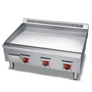 Commercial cast iron gas griddle flat top grills gas griddle professional kitchen frying griddle grill commercial for sale
