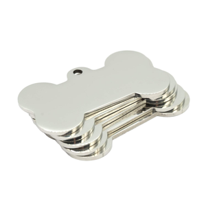 Personalisierbares, wasserdichtes, luxuriöses, schlichtes Haustier-ID-Anhänger aus Aluminiumlegierung in Knochenform, Sublimations-Halsbandanhänger mit Namensgravur - Product Image 2