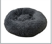 Lit pour animaux de compagnie rond en peluche écologique imperméable pour chien et chat avec housse amovible Lit douillet de luxe pour un sommeil profond
