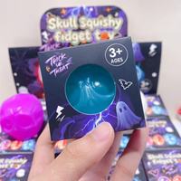 Lot de 12 jouets squishy crâne d'Halloween en gros, jouets anti-stress lumineux à presser en forme de crâne, cadeaux de fête d'Halloween