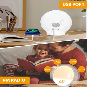 Reloj Despertador WiFi al por Mayor con Simulación de Atardecer de 7 Colores, Control por Aplicación Tuya, Lámpara de Mesa LED Inteligente para el Hogar, Luz Nocturna - Product Image 3