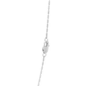Dainty Textured Cylindrical White Pt950 Fine Beaded <b>Chain</b> Necklace Unisex Sweet Minimalist Platinum Jewelry Gift Longjia China - Product Image 6