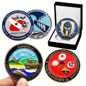 Cheap metal crafts customized blank metal double sided 3D logo metal enamel souvenir coin custom challenge coin