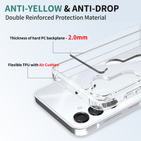 Coque Hybride Anti-jaunissement Transparente pour Samsung Galaxy A16 5G, Panneau Arrière Épais de 2,0 MM avec Côtés en TPU