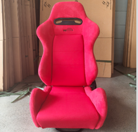 Sièges Recaro avec rails coulissants pour voiture, sièges baquet d'origine Recaro lx Classic, sièges Recaro en daim rouge