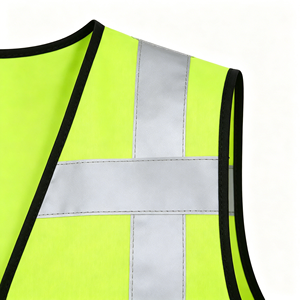 Custom Men Mesh Hi Vis <b>Reflective</b> Vest <b>Jacket</b> Workwear Shirt Construction Clothing Safety Work <b>Reflective</b> Vest With Pockets logo - Product Image 5