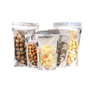 Sachets Doypack en Mylar argenté PET/CPP pour chewing-gum et aliments pour animaux de compagnie, personnalisables et refermables avec fermeture Ziplock - Product Image 2
