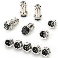 Cable Conector de Aviación Impermeable de 2 3 5 6 7 9 10 8 4 Pines Gx16 Macho con Tapa