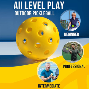 Paquete de 6 bolas de Pickleball Premium sin costuras, bolas de PP de 40 agujeros aprobadas por USAP con bolsa para uso en exteriores e interiores - Product Image 5
