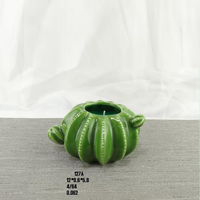 Bougeoirs et lanternes créatifs Pot de cire personnalisé Bougeoirs en céramique avec cactus vert unique