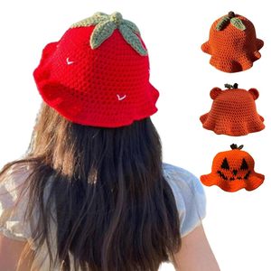 MADESHINE-Chapeau de pêcheur tricoté mignon et drô<span class=keywords><strong>le</strong></span> pour Halloween, citrouille orange, effrayant et fantôme - Product Image 5