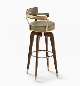 <span class=keywords><strong>Chaise</strong></span> de bar en <span class=keywords><strong>bois</strong></span> massif à dossier haut de style italien, luxe léger, pour salon moderne, <span class=keywords><strong>chaise</strong></span> industrielle - Product Image 3