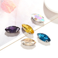 Diamantes de imitación en forma de ojo de caballo con diamantes de imitación en forma de D utilizados para coser vestidos de alta gama y bodas