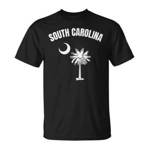 T-shirt fierté de l'état de Caroline du Sud avec drapeau Palmetto Moon State - Product Image 1