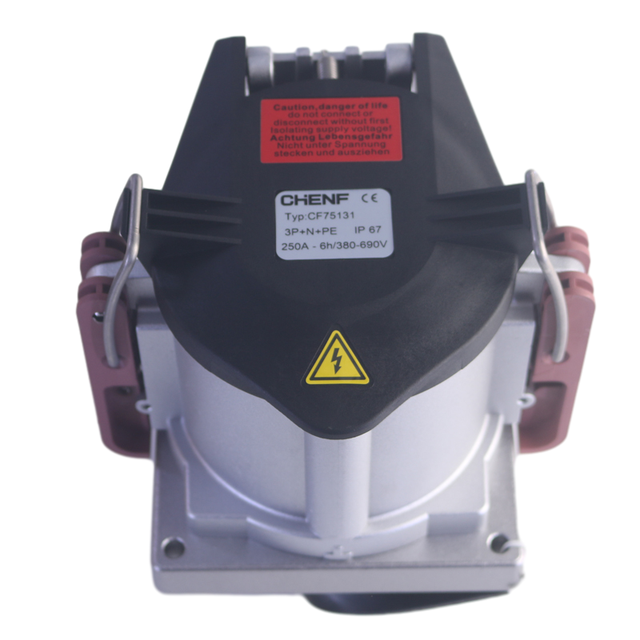 Chenf Manufacturer's IP67 Waterproof Industrial Plug Socket Three-Phase 400VAC 3P+N+E 125A/250A/400A Rated Extension Socket