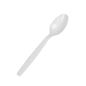 ช้อนไอศกรีมแบบใช้แล้วทิ้งช้อนตักชากาแฟช้อนทำจากพลาสติกสีขาว - Product Image 3