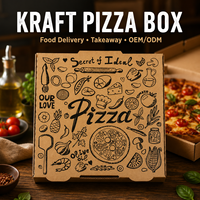 Embalaje de Entrega Diaria LongXiang para Pizza y Comida Rápida, Material de Cartón Corrugado Resistente, Reciclable, 2 mm de Grosor, Fácil de Plegar