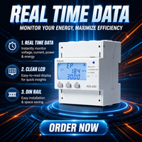 Medidor de Energía Trifásico Acrel ADL400, Riel DIN 0-80A, Conexión Directa MODBUS-RTU, Pantalla LCD, Certificado MID para Sistema SCADA