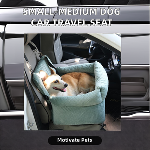 Asiento de coche para perros de moda moderna, desmontable, lavable, suave, cama elevadora de seguridad para mascotas, patrón de Animal sólido, forro polar de terciopelo plegable - Product Image 4