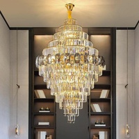Luxe Simple Élégant Pendentif Lumière Nouveau Lustre pour La Maison Hôtel Bar Villa Escalier Loft Plafond Duplex Salon Éclairage