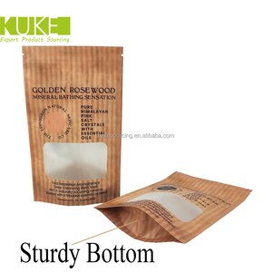 Sacs avec fenêtre en mylar personnalisé <span class=keywords><strong>Sachet</strong></span> à fermeture éclair Emballage de sel de mer Sac pochette en mylar pour collation debout - Product Image 2