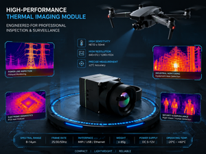 Module d'imagerie thermique haute sensibilité 640x512 pour drone UAV, sortie CVBS & BT.656, surveillance de sécurité de vision nocturne haute sensibilité - Product Image 4