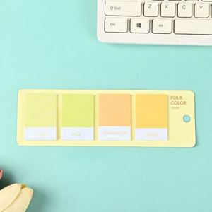 Pastel Macaron Color Paper Sticky Notes Set Four-Color Creative Self-Adhesive <b>Memo</b> <b>Pads</b> Office School Stationery Reminder Note - Product Image 6