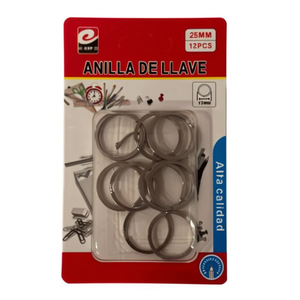 Anilla De Llave 25Mm 12Pcs Alta Calidad Metal Key Ring - Product Image 1