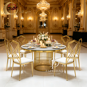 Banquet Hall Stainless Steel Gold Dinner Room Chair Metal Hotel Wedding Chairs Events - Product Image 5