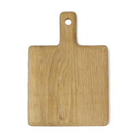 Vente en gros de planche à découper en bois de chêne avec poignée et trou pour snack pizza fruits