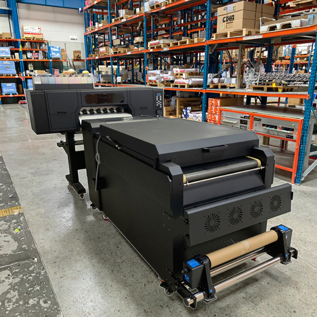High Print Speed 60cm 4 Head I3200 Dtf Printer T-shirt Printing Machine Large Automatic Powder Transfer Shaker with Gas Purifier